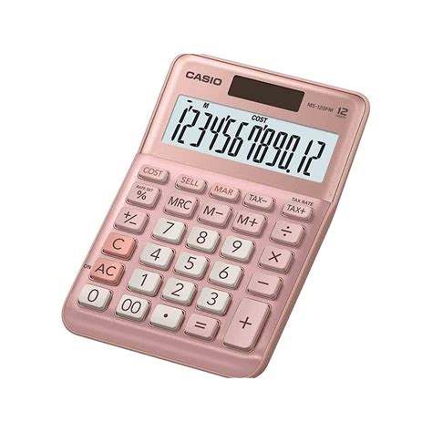 Casio MS-120FM Calculator 12 Digits Pink - 668.com.hk