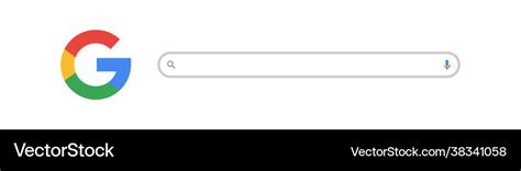 Google search bar in browser editorial image Vector Image