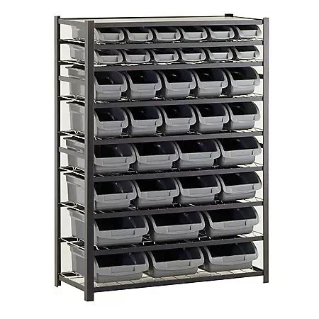 Sandusky 36-Bin Industrial Storage Rack - Black - Sam's Club