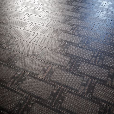 Metal Floor Plates PBR Texture