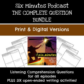 The COMPLETE Six Minutes Podcast Bundle-Comprehension Questions for All ...