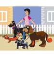 Walking dogs Royalty Free Vector Image - VectorStock