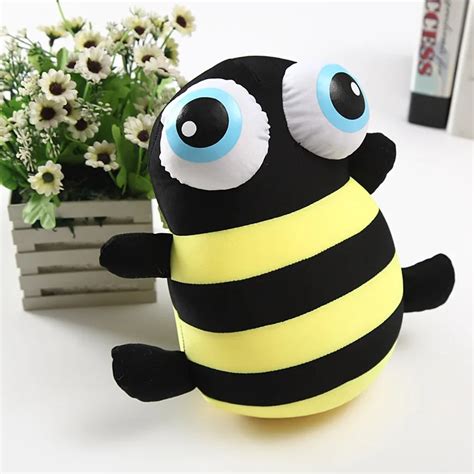 1XCute Big Eye Bee Doll Cartoon Animal Pillow Plush Stuffed Toy For Kids Baby-in Stuffed & Plush ...