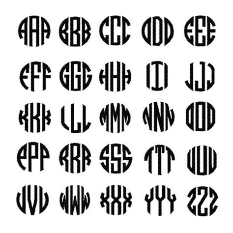 Image result for Free Monogram Fonts Circle | Free monogram fonts ...