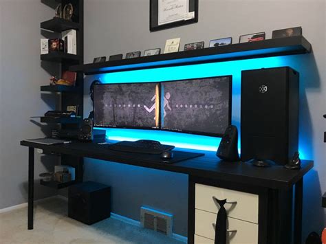 gaming setup for youtube reddit mac setups battle station desk accessories definition home decor ...