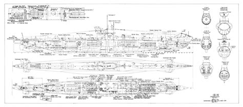 Shipyard plans of German Type VIIC U-boat | The Tragic Sinking of S.S ...