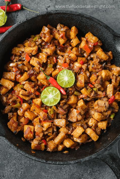 Filipino Crispy Tofu Sisig (Vegan) - The Foodie Takes Flight