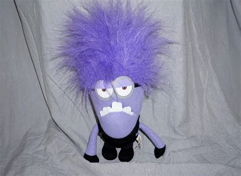 Despicable Me EVIL 2 EYED MINION Purple Plush Toy Factory Stuffed ...