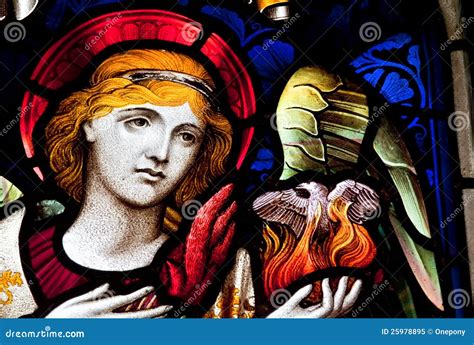 Stained Glass Angel stock image. Image of leaded, church - 25978895