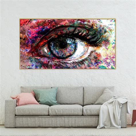 Beautiful Colorful Eyes Modern Art Canvas Printed Painting - WallMantra