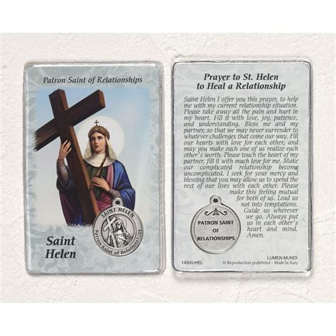 Healing Saint - St Helen Card with Medal – Lumen Mundi