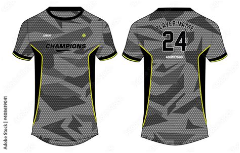 Camouflage Sports t-shirt jersey design concept vector template, sports jersey concept with ...