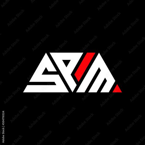 SPM triangle letter logo design with triangle shape. SPM triangle logo ...