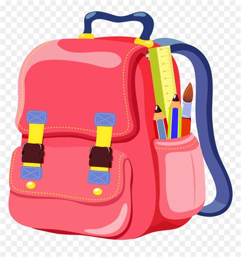 Pattern Of Book Bags Clipart Svg Royalty Free Download - School Bag Clipart Png, Transparent Png ...