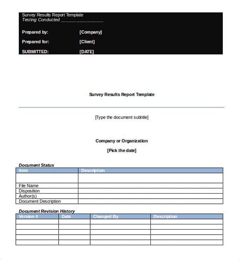 17+ Survey Report Templates - PDF, Docs, Word