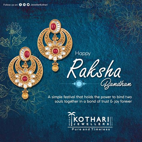 Happy Raksha Bandhan to all! #PureAndTimeless | Creative poster design ...