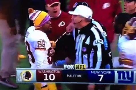 Redskins' Santana Moss Ejected for Confronting Referee After Overturned ...