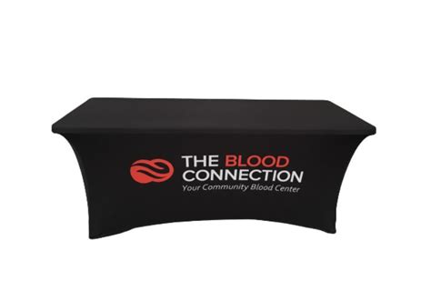 6 ft Custom Stretch Table Covers [Logo Tablecloth]