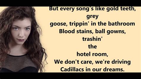 Lorde - Royals Lyrics - YouTube