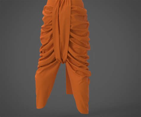 ArtStation - Dhoti Dress type-1 3D model Include Marvelous Designer ...