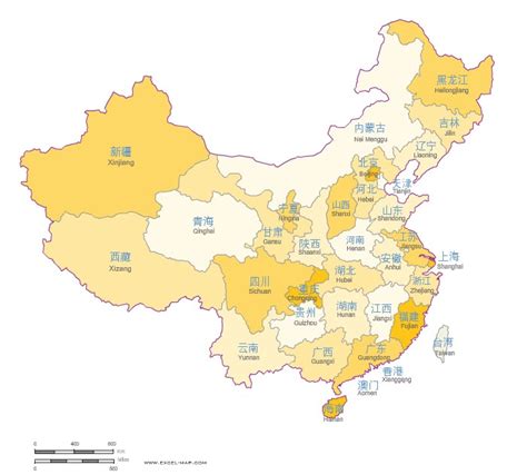 China Map With Provinces