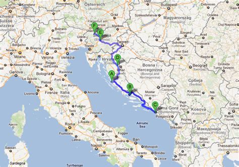 Map Of Slovenia And Croatia