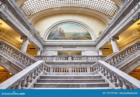 Elegant Interior of the Utah State Capitol Building. Editorial Stock ...