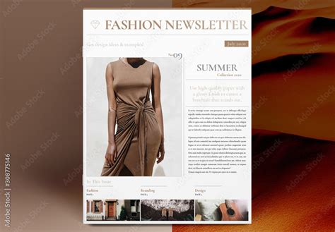 Fashion Newsletter Layout Stock Template | Adobe Stock