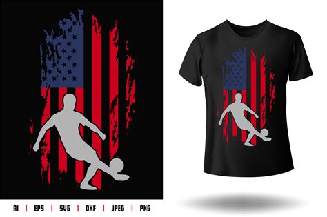 Football Flag with USA Flag Design 13 Graphic by TriDraw · Creative Fabrica