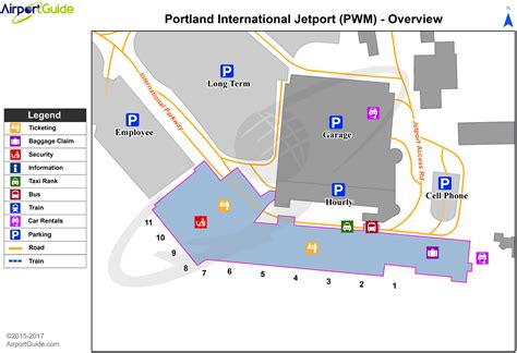 Portland - Portland International Jetport (PWM) Airport Terminal Map - Overview | Airport guide ...