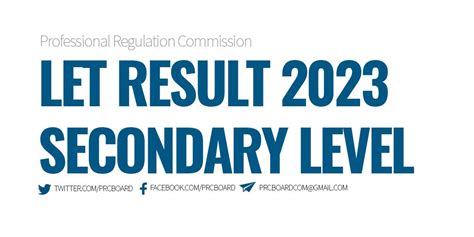 LET RESULT 2023: Secondary Level Passers