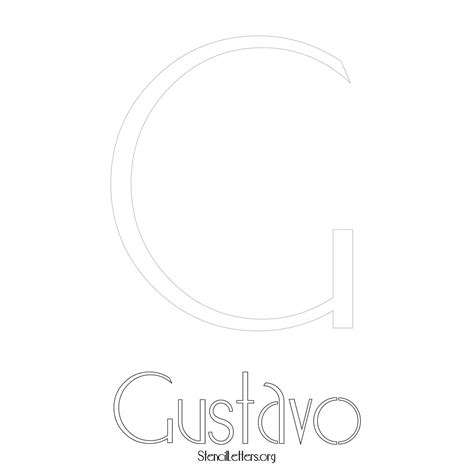 Gustavo Free Printable Name Stencils with 6 Unique Typography Styles ...