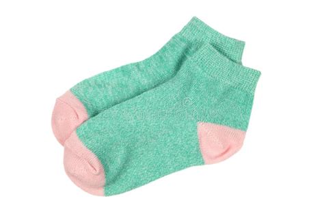Pair of Cute Baby Socks Isolated on White Stock Image - Image of ...