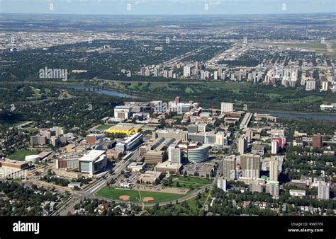 aerial, University of Alberta, Edmonton, Alberta Stock Photo - Alamy