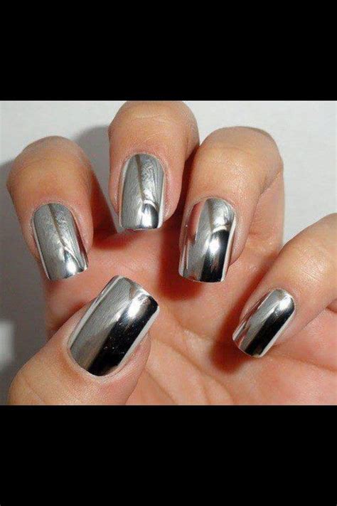 Metallic nail color | Metallic nails design, Metallic nail art, Metallic nails