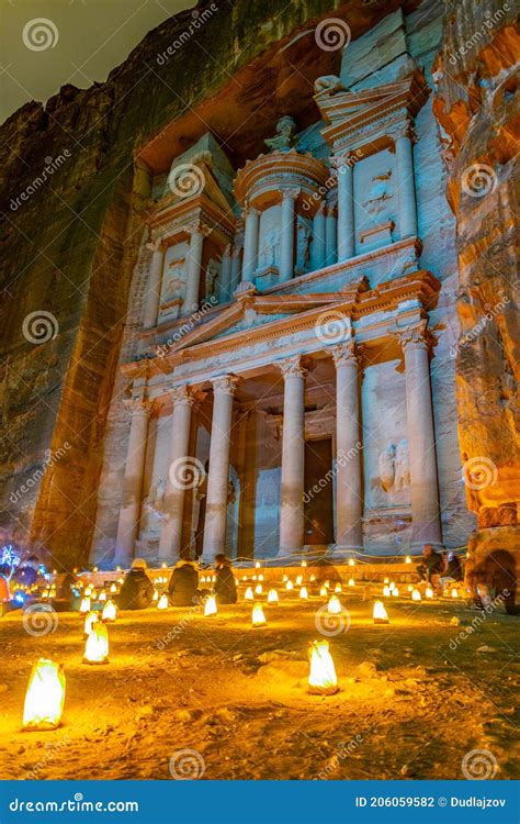 Petra by Night Tour Featuring Illuminated Al Khazneh Tomb Also Called ...