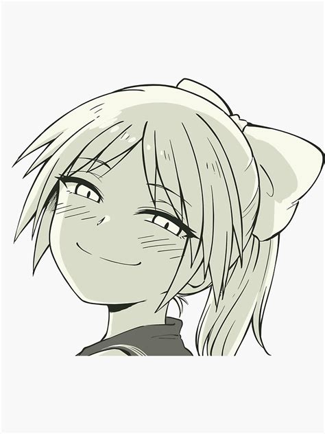 "Smug anime girl" Sticker by Jivesas | Redbubble