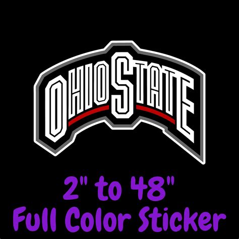 Ohio State Buckeyes Full Color Vinyl Decal – Custom Size – Sports ...