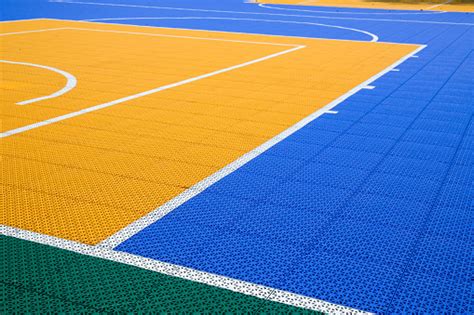 Colorful Basketball Court Stock Photo - Download Image Now - iStock