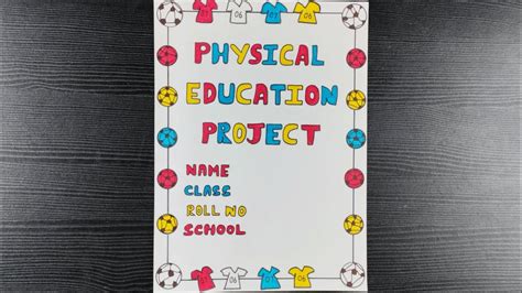 How To Decorate Physical Education File Cover // Easy Border Design For ...