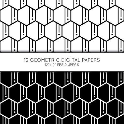 Geometric Digital Paper Geometric Scrapbook Paper Digital - Etsy