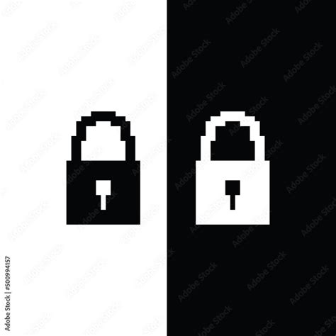 pixel lock icon vector pixel art for 8 bit game Stock Vector | Adobe Stock