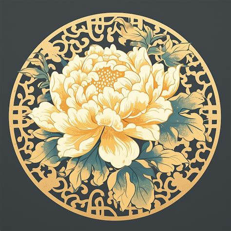 Premium Vector | Artistic Chinese honeysuckle flower patterns