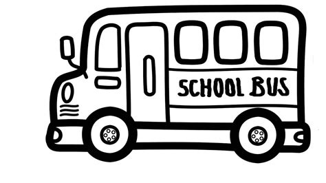 Draw School Bus Coloring Page - Free Printable Coloring Pages