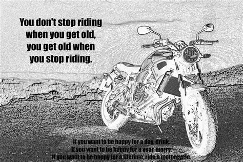 Biker Quotes Digital Art by Daniel Dudgeon - Pixels