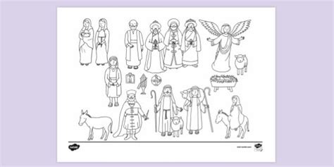 Free Printable Christmas Nativity Colouring Page | Twinkl