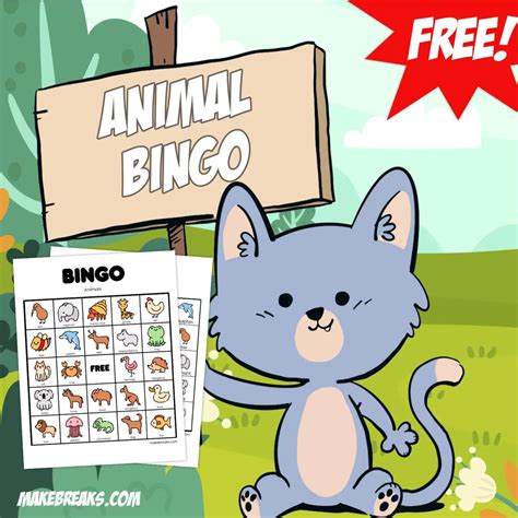 Free Printable Animal Bingo Cards - Make Breaks