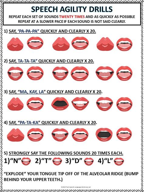 Dysarthria Defined & Free Oral Agility And Speech Strengthening Exercises | Speech language ...