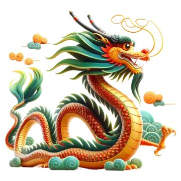 Chinese Dragon Spring Festival Traditional Cartoon Three Dimensional ...