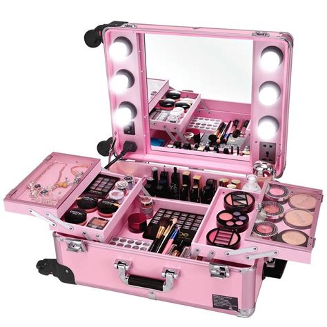 Studio Artist Train Rolling Makeup Case Light Wheeled Organizer $179.95 + Free Shipping ...